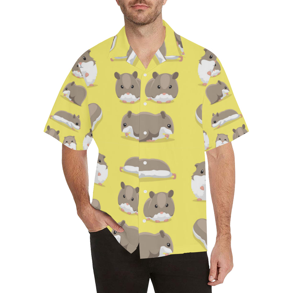 Cute Hamster pattern Men's All Over Print Hawaiian Shirt