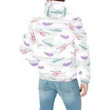 Helicopter plane pattern Men's Padded Hooded Jacket