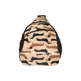 Dachshund floral background All Over Print Chest Bag