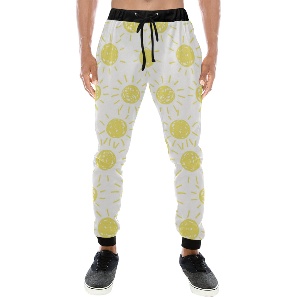 hand drawn sun pattern Unisex Casual Sweatpants