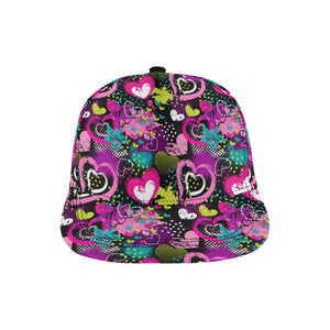 heart dot wave star creative design pattern All Over Print Snapback Cap