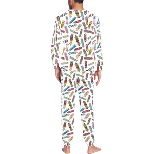 Skate Board Pattern Print Design 05 Men's All Over Print Pajama