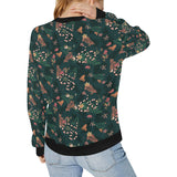 Snake forest pattern Women's Crew Neck Sweatshirt