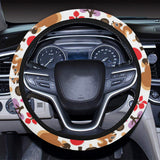 Squirrel Pattern Print Design 02 Car Steering Wheel Cover