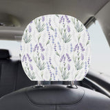 Hand painting Watercolor Lavender Car Headrest Cover