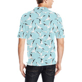 Seagull Pattern Print Design 01 Men's All Over Print Polo Shirt