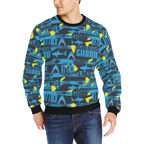Shark dangerous Men's Crew Neck Sweatshirt
