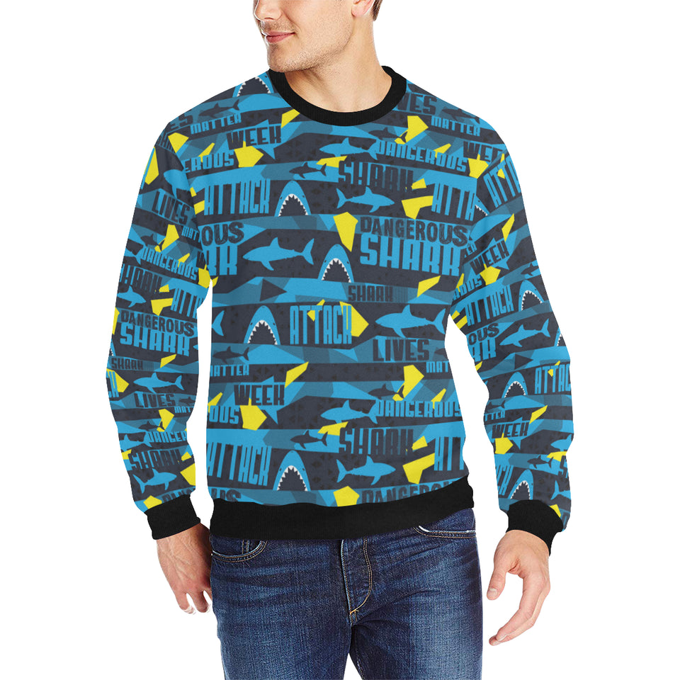 Shark dangerous Men's Crew Neck Sweatshirt