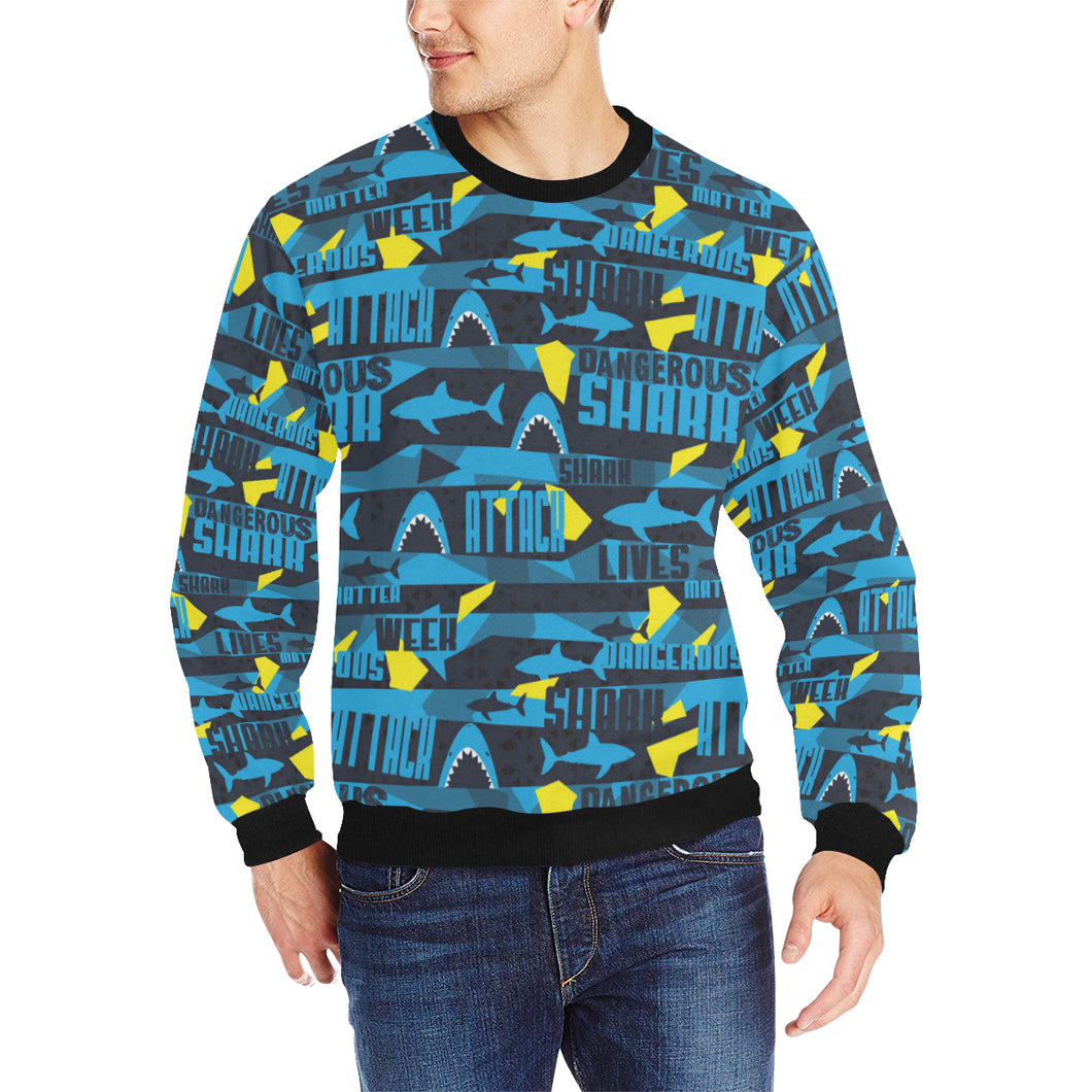 Shark dangerous Men's Crew Neck Sweatshirt