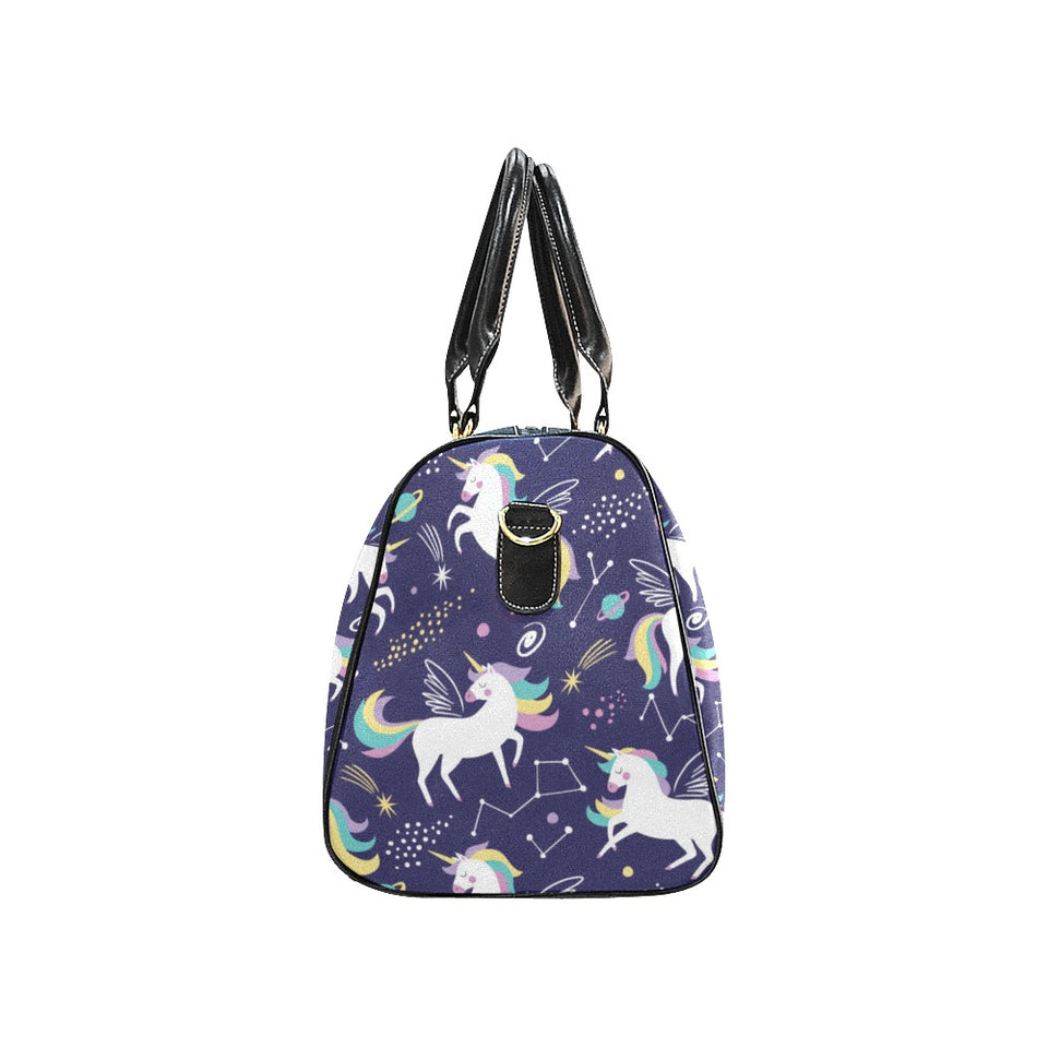 Hand drawn cute unicorn star planet Travel Bag
