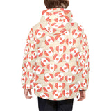 Canada Pattern Print Design 01 Kids' Boys' Girls' Padded Hooded Jacket
