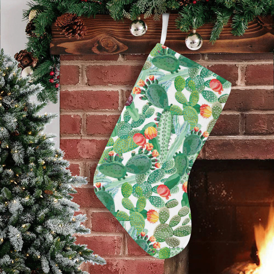 Cactus design pattern copy Christmas Stocking