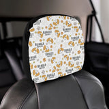 Cute beagle dog pattern background Car Headrest Cover