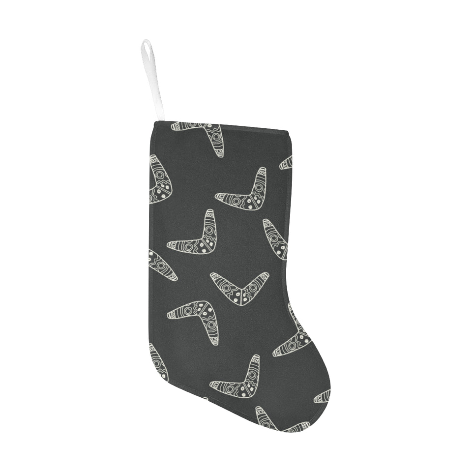 Hand drawn boomerang Australian aboriginal ornamen Christmas Stocking
