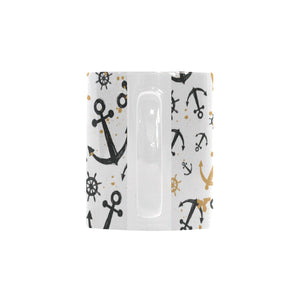 Anchors Rudders pattern Classical White Mug (Fulfilled In US)