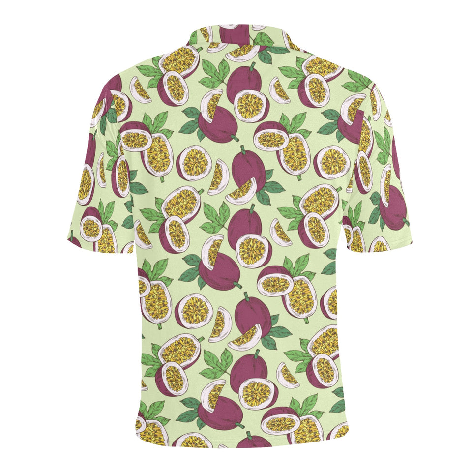 Paassion fruit pattern Men's All Over Print Polo Shirt