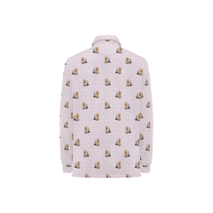 Yorkshire Terrier Pattern Print Design 02 Women's Long Sleeve Polo Shirt