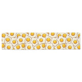 Fried Eggs Pattern Print Design 02 Table Runner