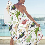 Cute dinosaurs pattern Beach Towel