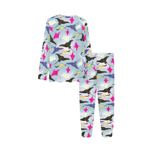 Stingray Pattern Print Design 01 Kids' Boys' Girls' All Over Print Pajama Set