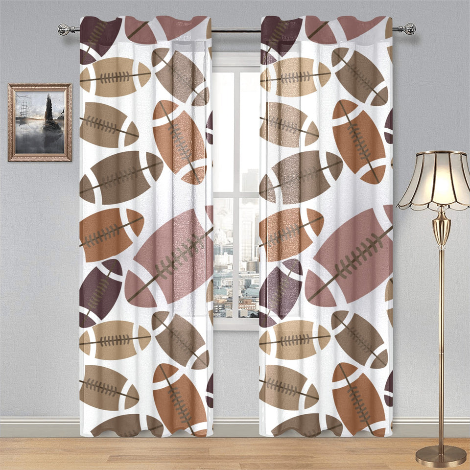 American football ball pattern Gauze Curtain