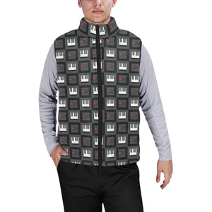 Piano Pattern Print Design 05 Men's Padded Vest