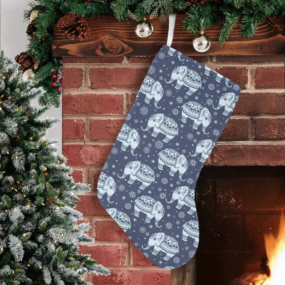 Elephant tribal design pattern Christmas Stocking