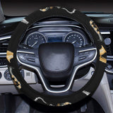 saxophone design pattern Car Steering Wheel Cover