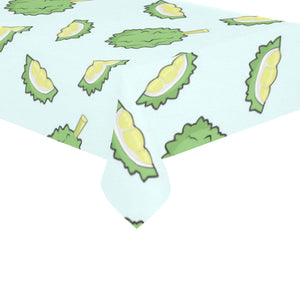 Durian pattern blue background Tablecloth