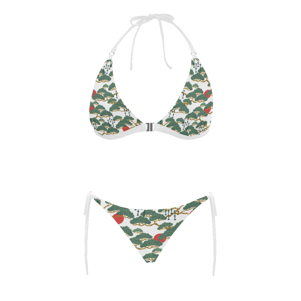 Bonsai red sun japanese pattern Sexy Bikinis Two-Piece Swimsuits