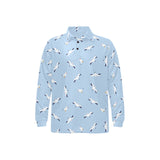 Seagull Pattern Print Design 02 Men's Long Sleeve Polo Shirt