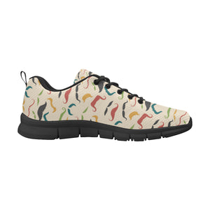Mustache Beard Pattern Print Design 03 Men's Breathable Sneakers ( Model 055)