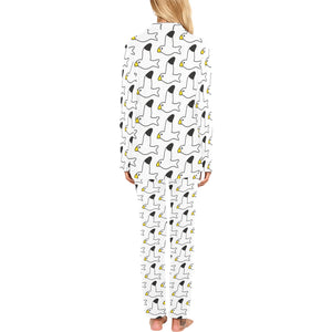 Seagull Pattern Print Design 05 Women's Long Pajama Set