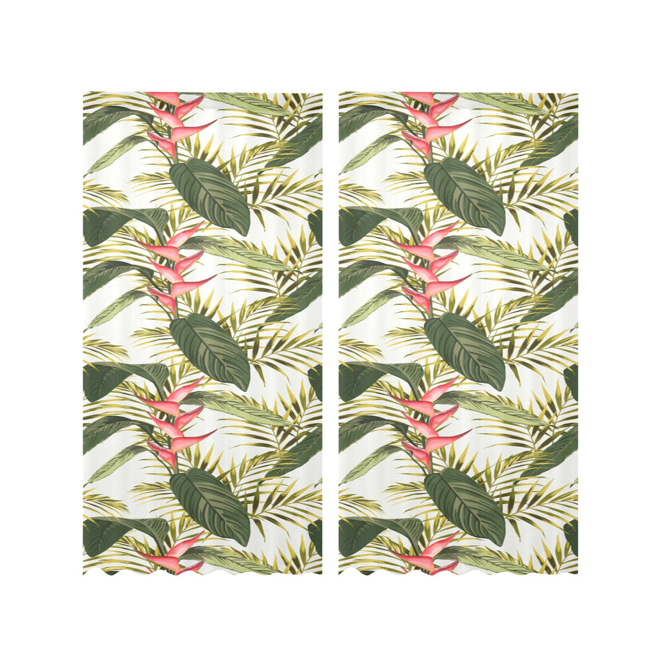 heliconia pattern Gauze Curtain