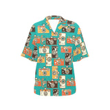 Camera Pattern Print Design 03 Women's All Over Print Hawaiian Shirt