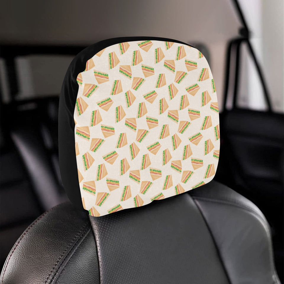 Sandwich Pattern Print Design 01 Car Headrest Cover