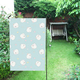 White cute hamsters heart pattern House Flag Garden Flag