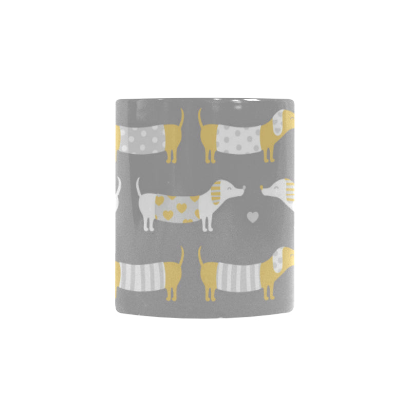 Cute dachshund dog pattern Morphing Mug Heat Changing Mug