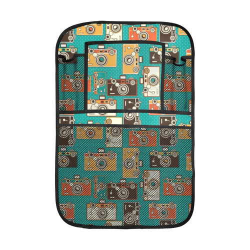 Camera Pattern Print Design 03 Car Seat Back Organizer