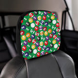 Billiard Ball Pattern Print Design 02 Car Headrest Cover