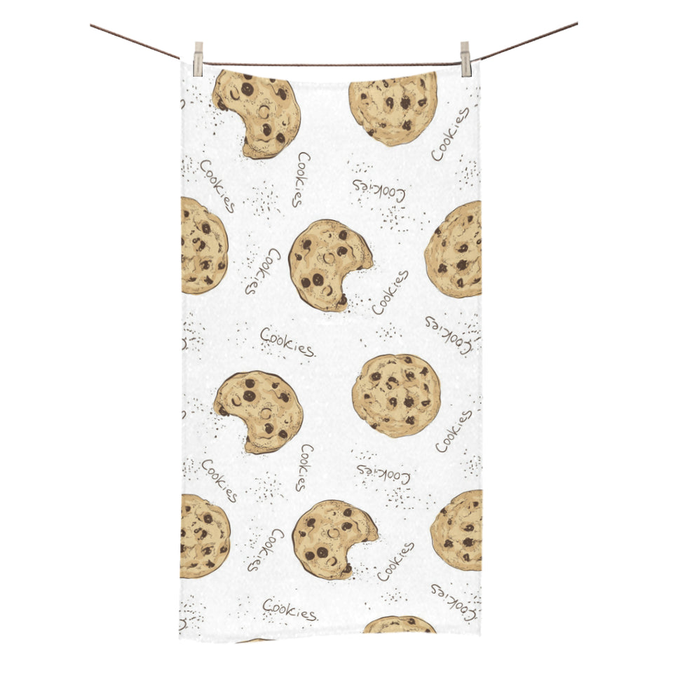 Sketch style cookie pattern Bath Towel
