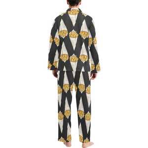 French fries dark background Men's Long Pajama Set
