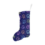 Dog Paws Pattern Print Design 02 Christmas Stocking
