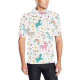 Colorful unicorn pattern Men's All Over Print Polo Shirt