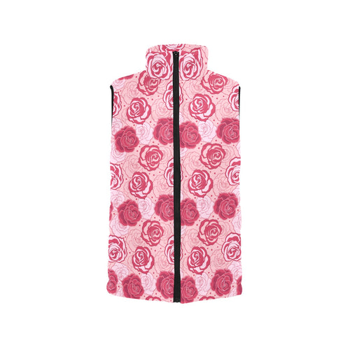Rose Pattern Print Design 02 Men's Padded Vest