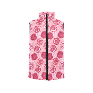 Rose Pattern Print Design 02 Men's Padded Vest