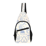 Cute sushi icon pattern All Over Print Chest Bag