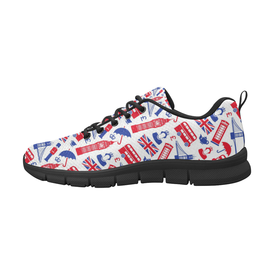 British Pattern Print Design 01 Men's Breathable Sneakers ( Model 055)
