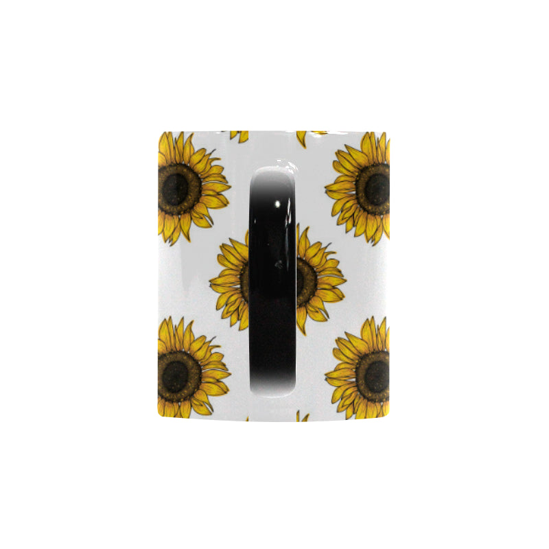sunflowers design pattern Morphing Mug Heat Changing Mug