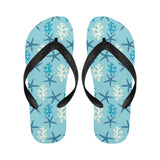 Blue starfish coral reef pattern Unisex Flip Flops